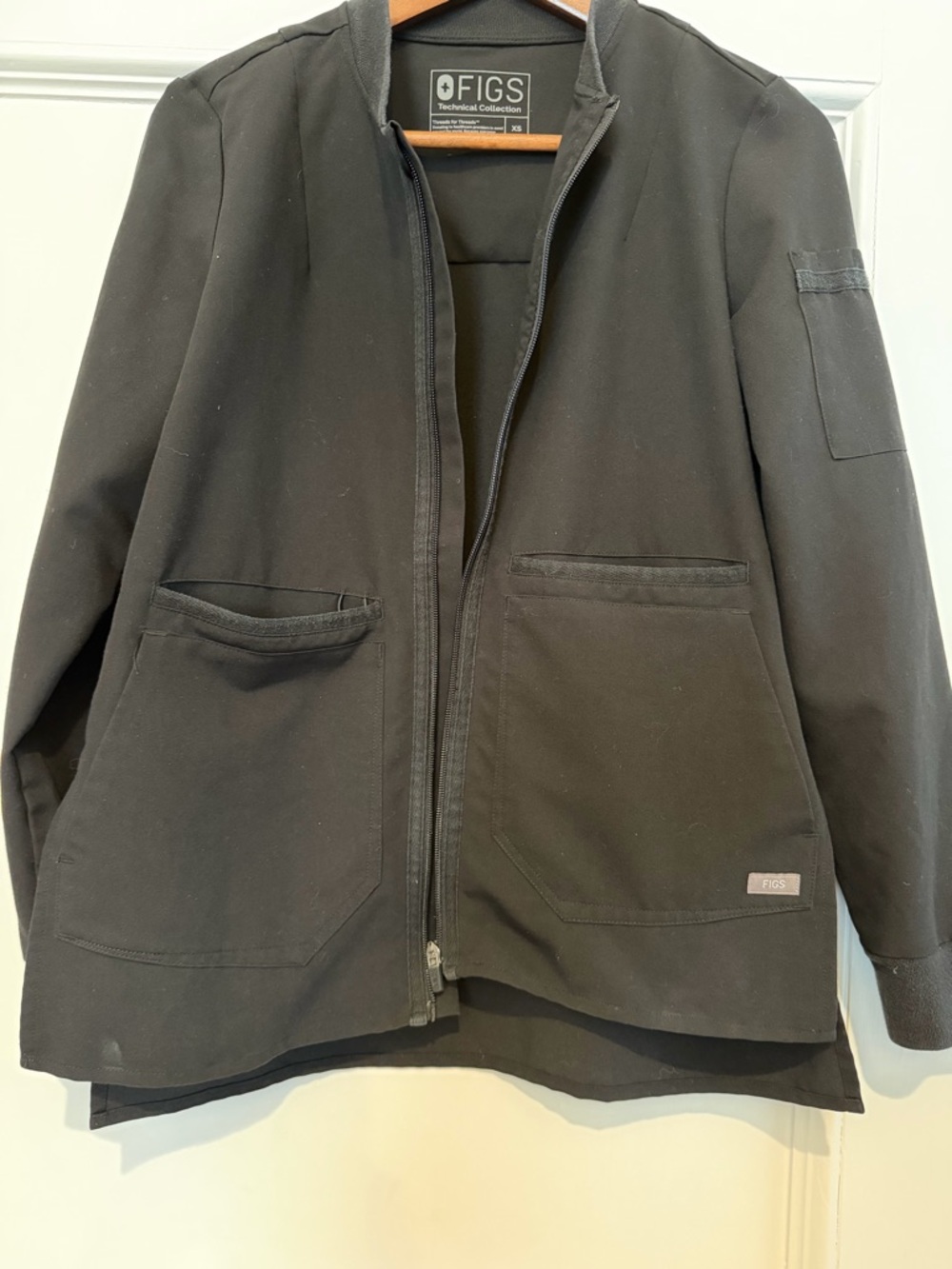 Figs Black Technical Collection Scrub Top